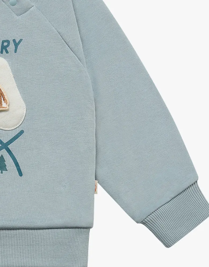 French Terry kids Drop Shoulder L/S Sweatshirt - Slate