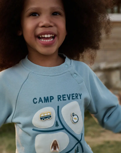 French Terry kids Drop Shoulder L/S Sweatshirt - Slate