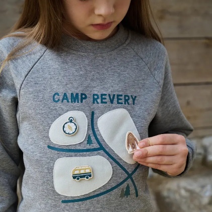 French Terry kids Drop Shoulder L/S Sweatshirt - Slate Grey