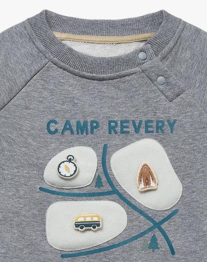 French Terry kids Drop Shoulder L/S Sweatshirt - Slate Grey