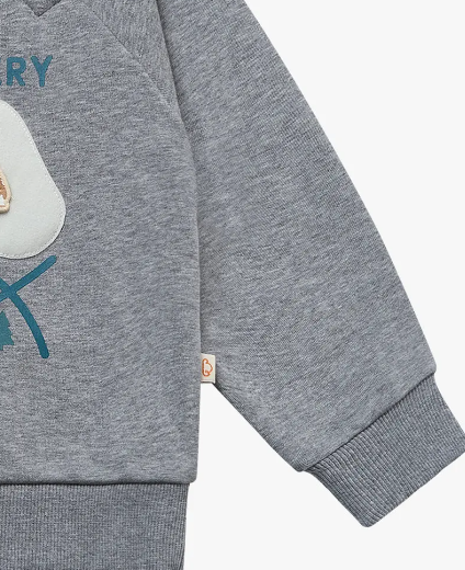 French Terry kids Drop Shoulder L/S Sweatshirt - Slate Grey