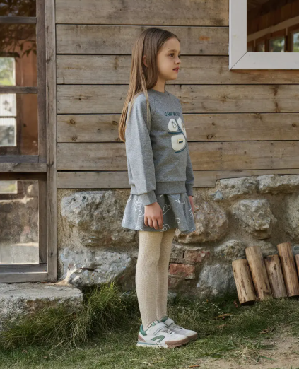 French Terry kids Drop Shoulder L/S Sweatshirt - Slate Grey