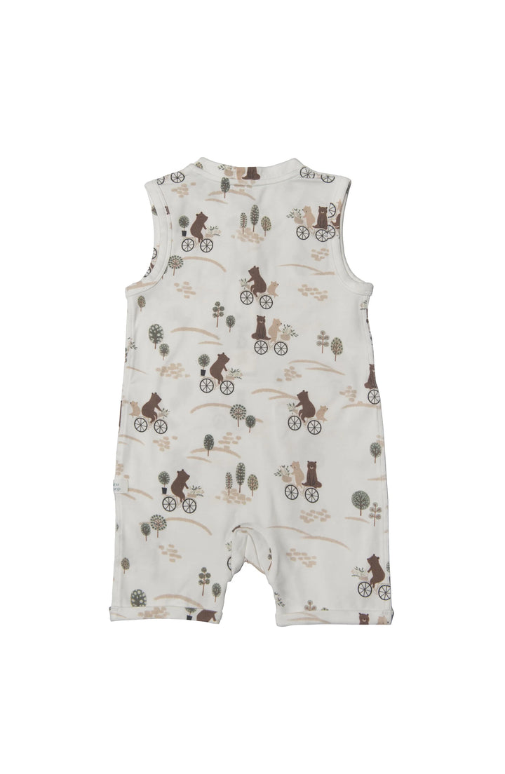 Short Romper - Bears on Bikes