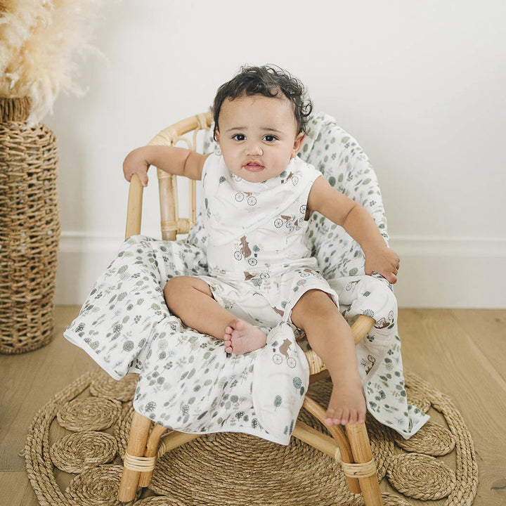 Short Romper - Bears on Bikes