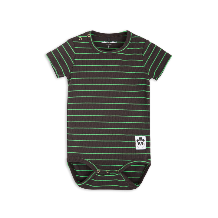 Stripe Rib Ss Body Black
