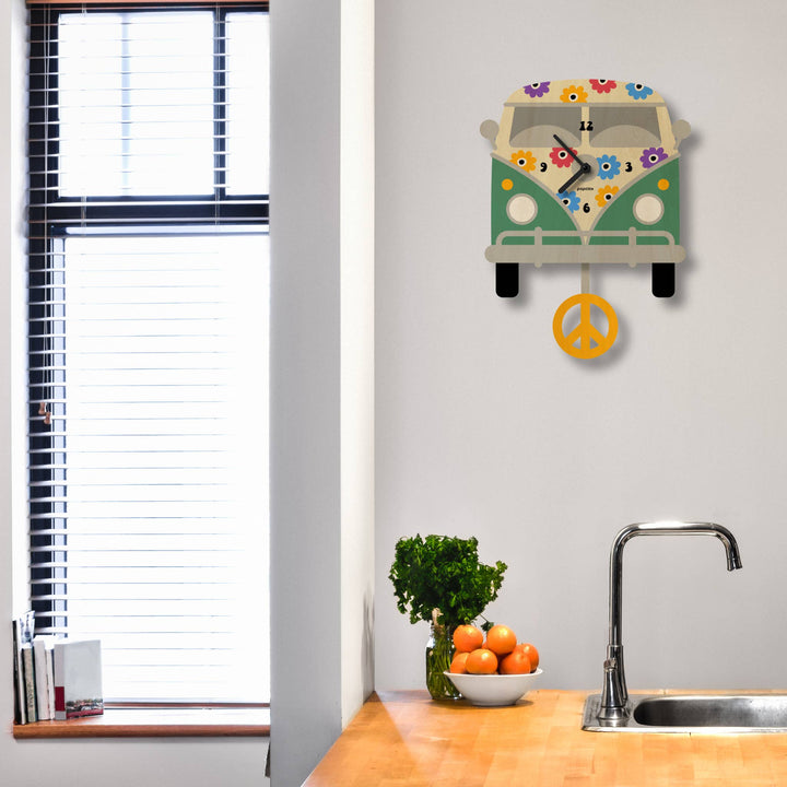Peace Bus Pendulum Clock