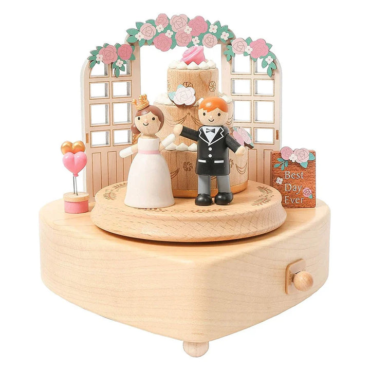 Flower Wedding Cake Music Box
