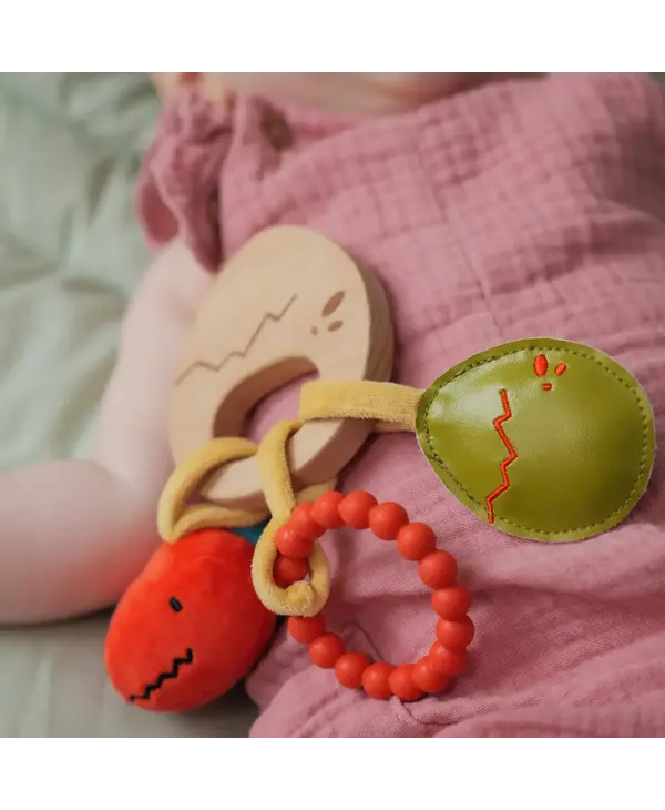 Wooden Rattle - Dino