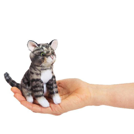 Mini Cat Tabby Finger Puppet