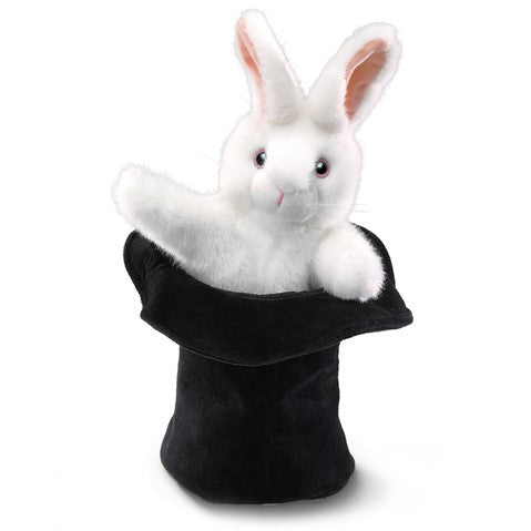 Rabbit in Hat Hand Puppet