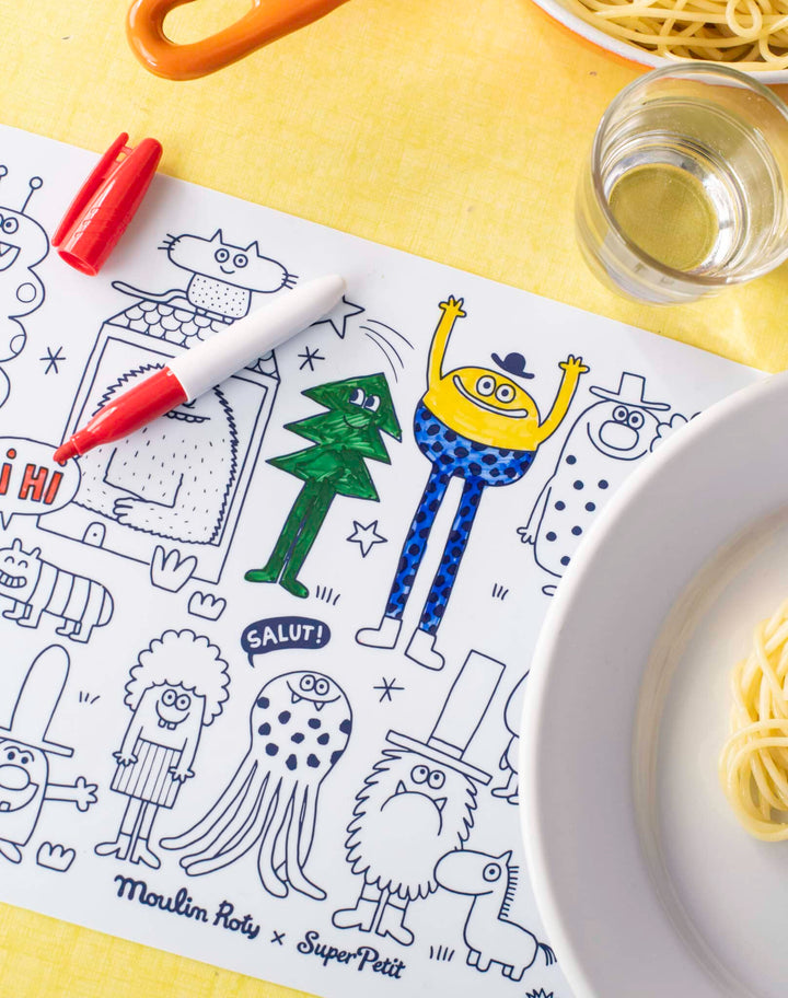 Schmouks - Mini Silicon Colouring Mat with 4 Pens