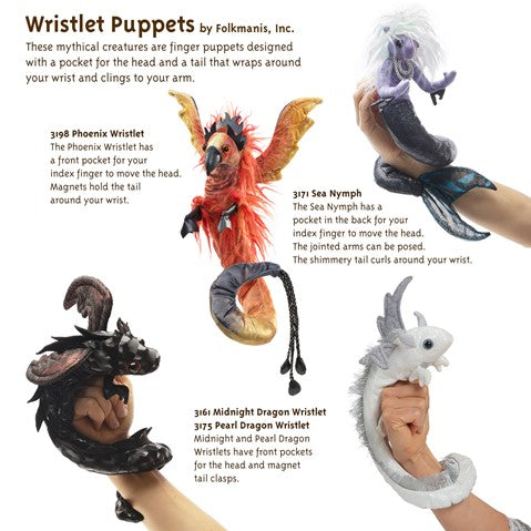 Dragon Wristlet Pearl Finger Puppet
