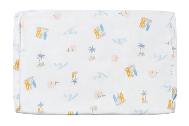 Toddler Pillow with Pillowcase (Bamboo, Medium) - Pastel Waves