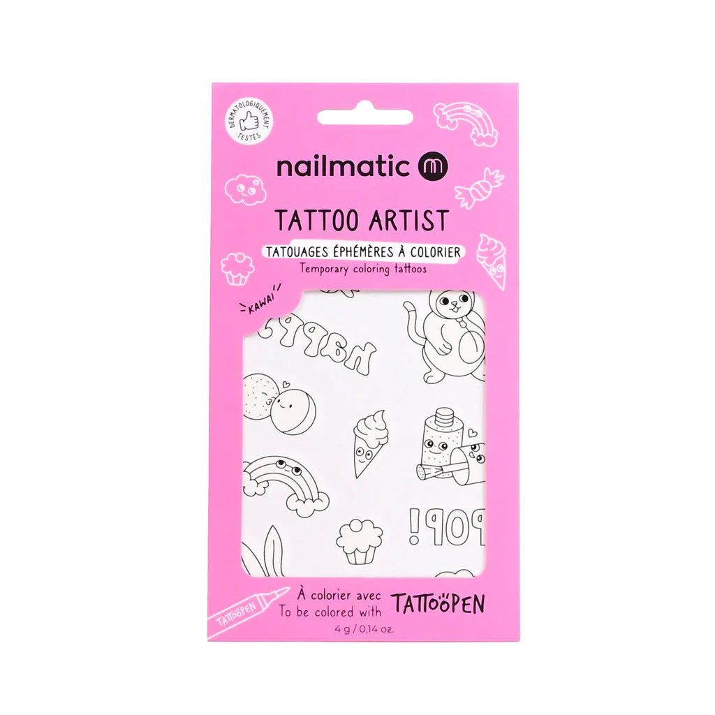 Temporary Coloring Tattoos - Kawai