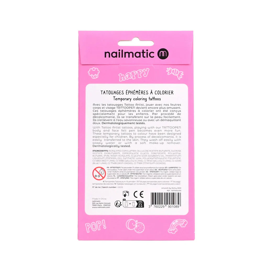Temporary Coloring Tattoos - Kawai