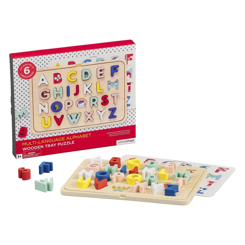 Multi-Language Alphabet Wooden Tray Puzzle