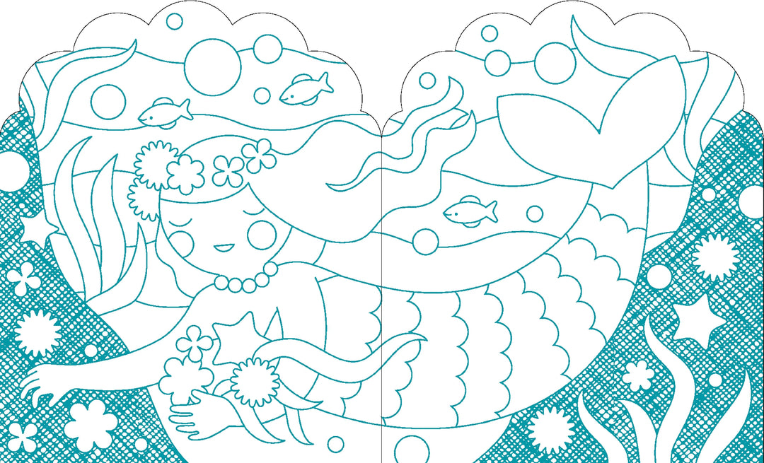 Coloring Book with Stickers Mermaids