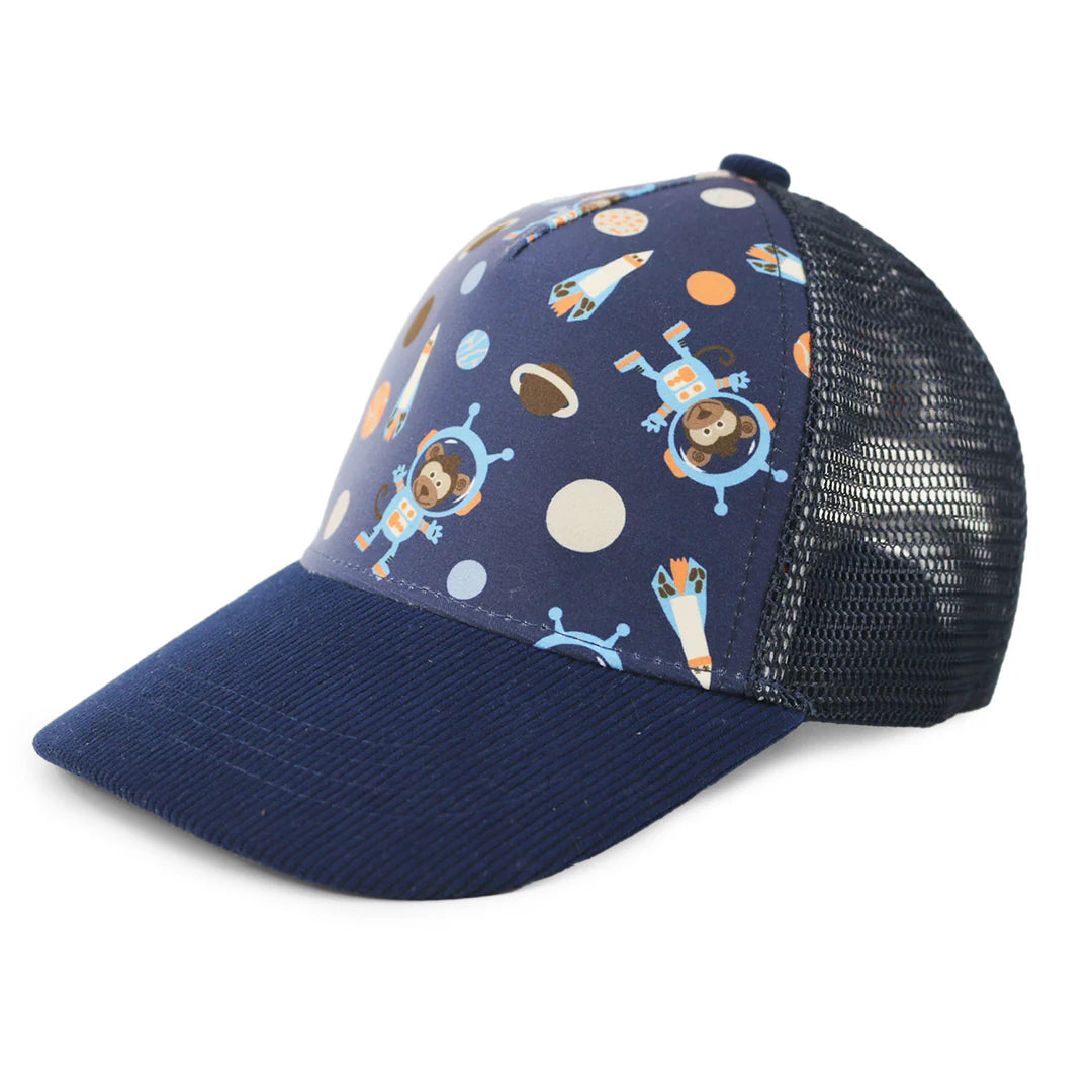 Kid's Printed Ball Cap| Space Monkey