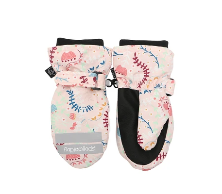 Kids Water Repellent Ski Mittens - Floral