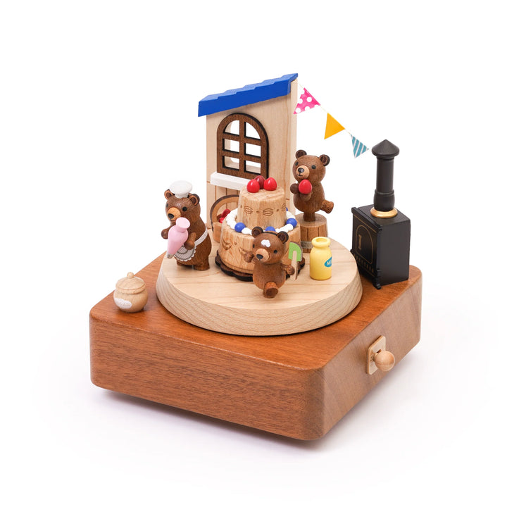 Bear & Strawberry Cake Music Box