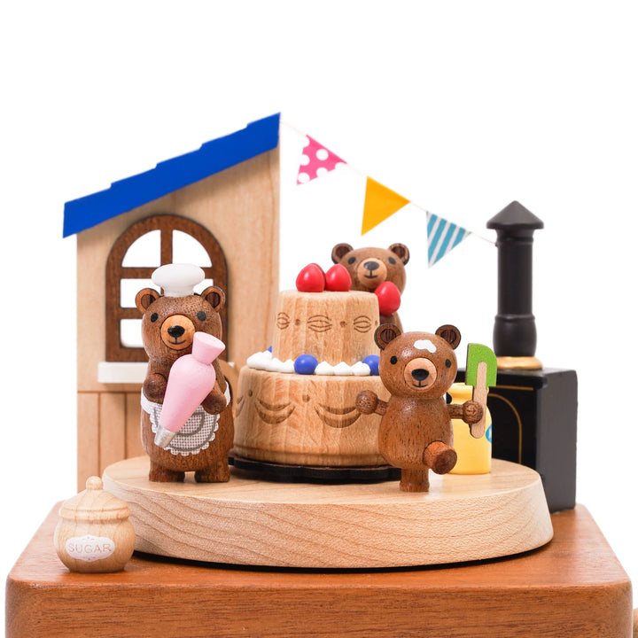 Bear & Strawberry Cake Music Box
