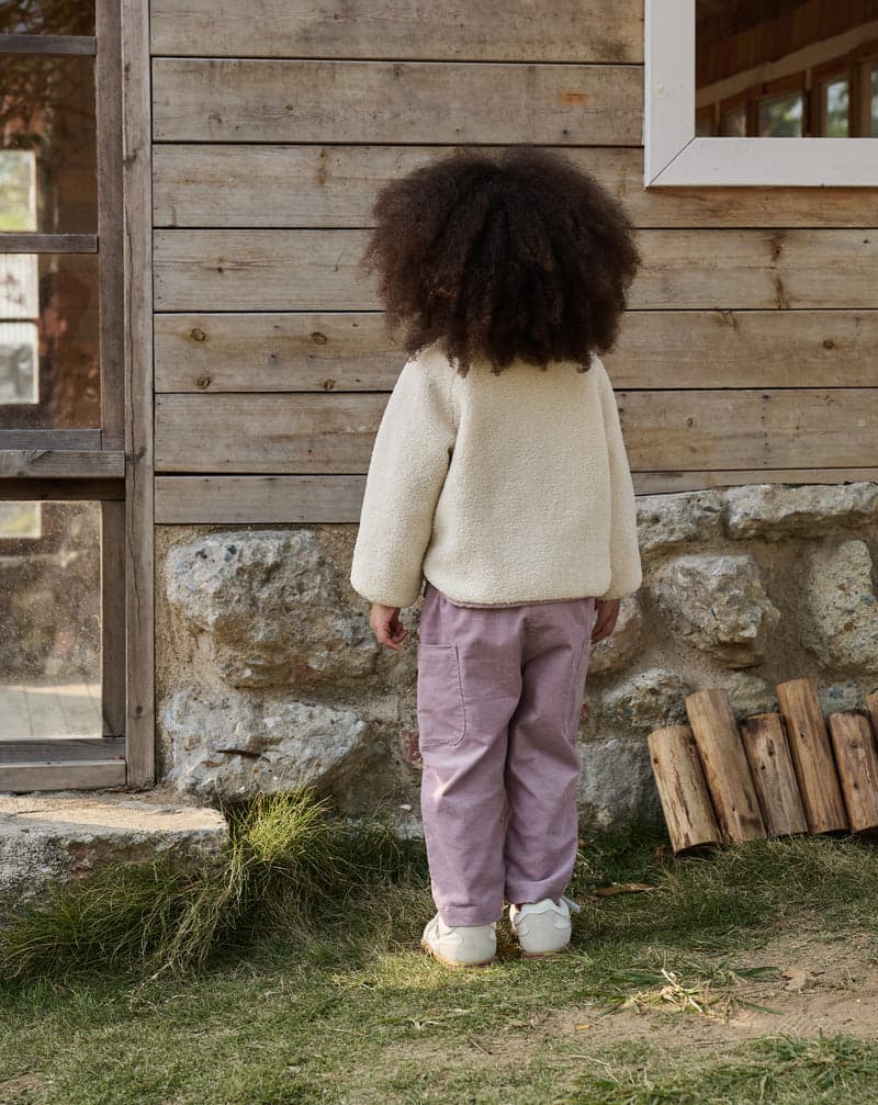 High Pile Fleece Kids Reversible Jacket - Cloud