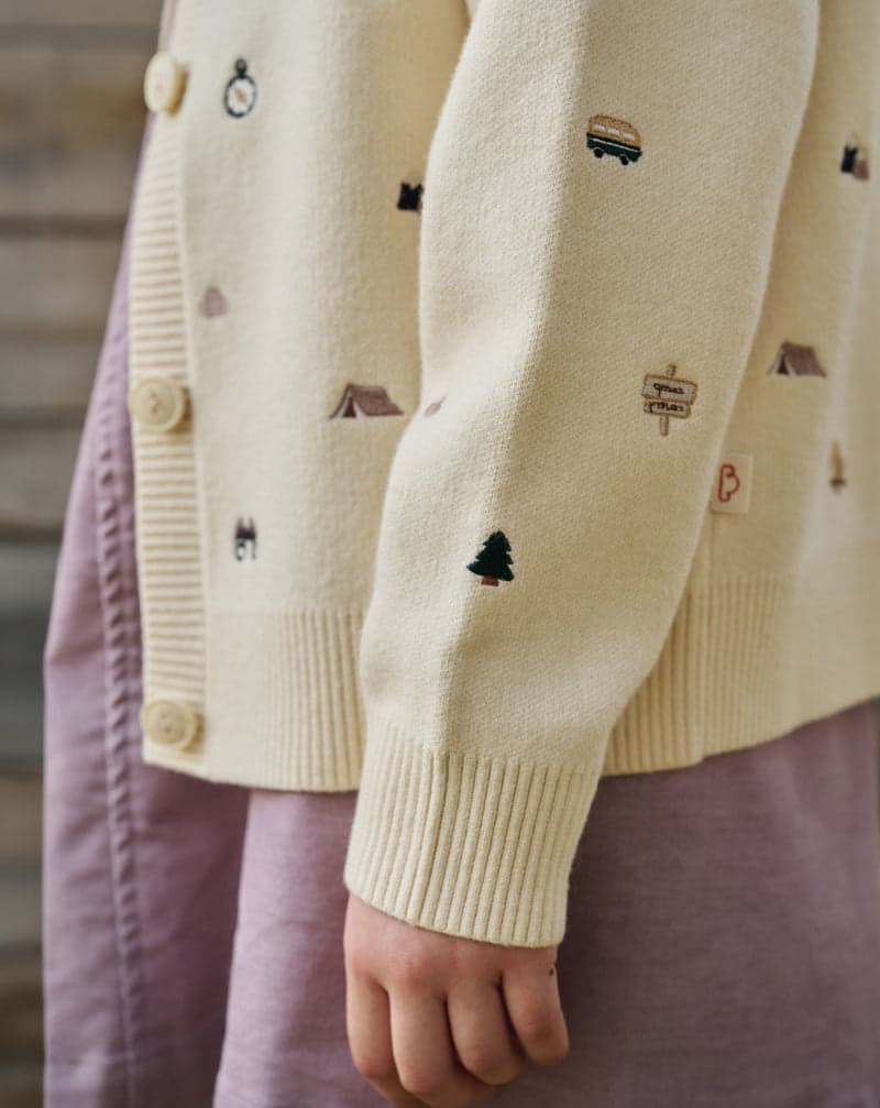 Poly/Cotton Knit Kids Camp Cardigan - Mini Camp Revery