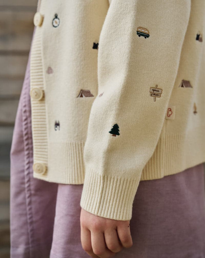 Poly/Cotton Knit Kids Camp Cardigan - Mini Camp Revery