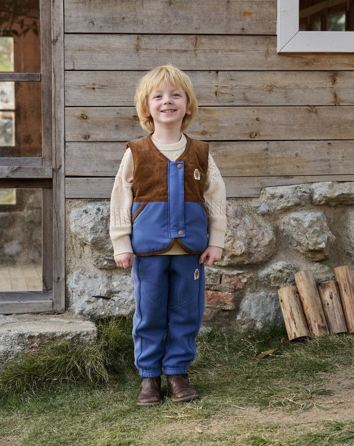 Recycled Fleece Kids Pants - Deep Sea Blue