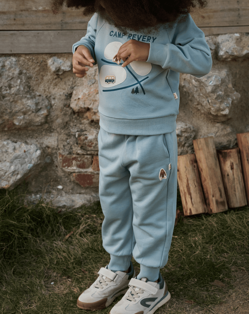 French Terry Kids Joggers - Slate