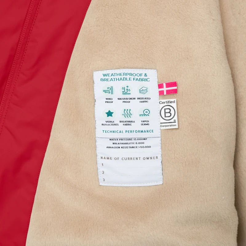 MATWANG Fleece Lined Winter Jacket. GRS | Chili Pepper