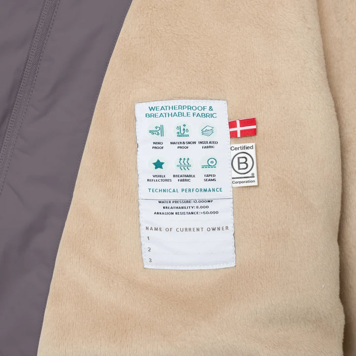 MATWANG Fleece Lined Winter Jacket. GRS | Plum Kitten