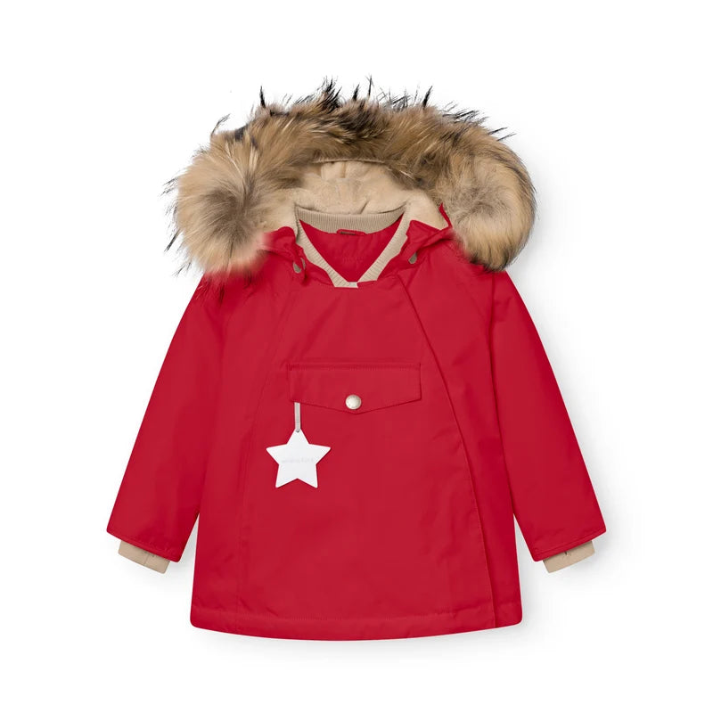 MATWANG Fleece Lined Winter Jacket Fur . GRS | Chili Pepper