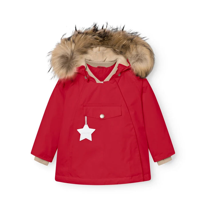 MATWANG Fleece Lined Winter Jacket Fur . GRS | Chili Pepper