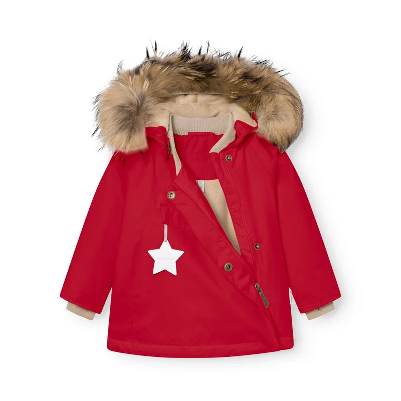 MATWANG Fleece Lined Winter Jacket Fur . GRS | Chili Pepper