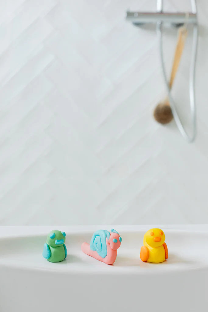 Pataploof - Pink and Blue Bath & Shower dough set with Bloop and Ploofy