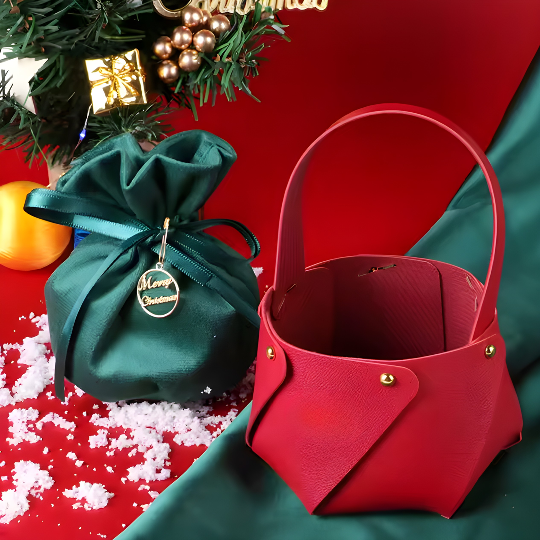 Christmas Apple Faux Leather Hand Bag