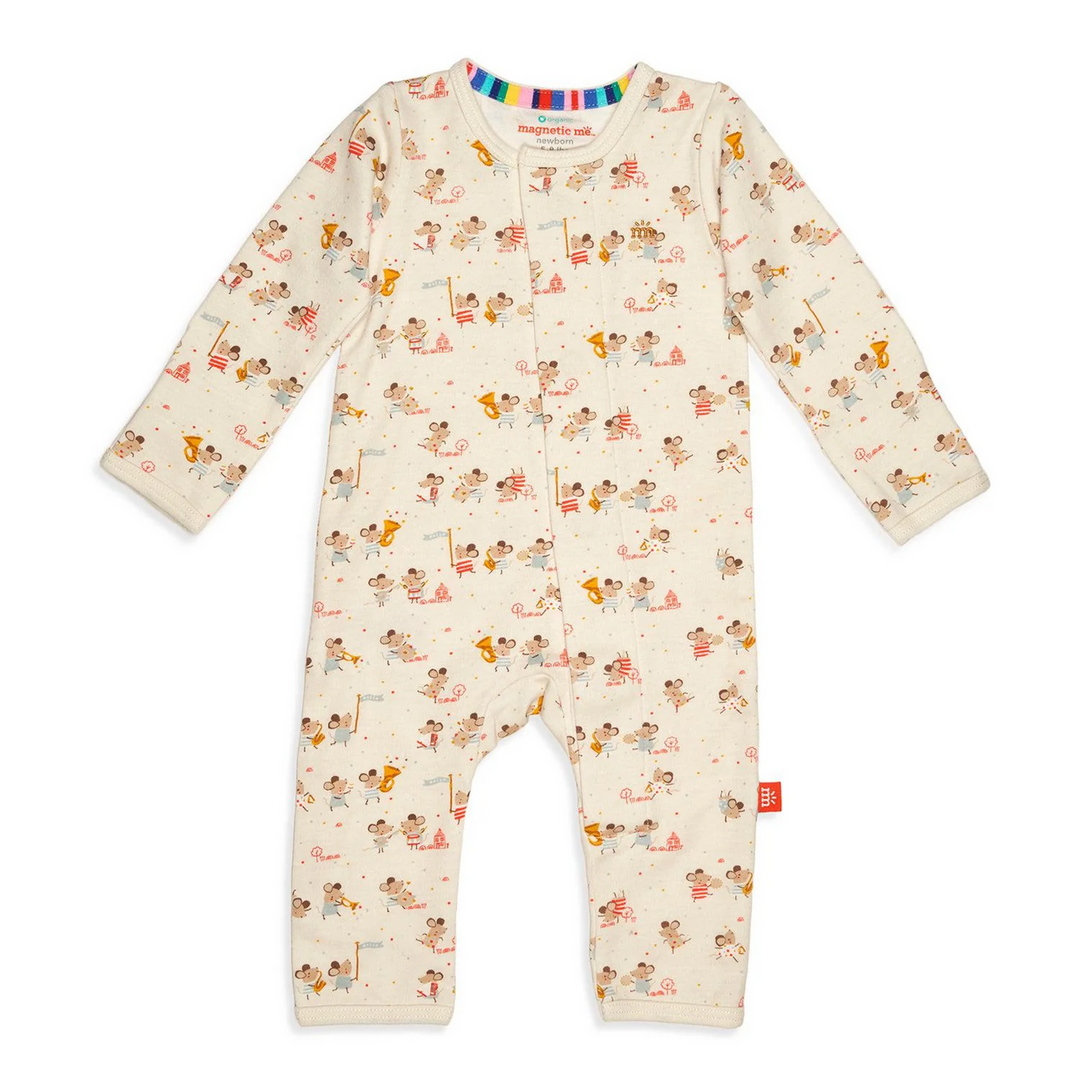 Of mice & band organic cotton magnetic coverall