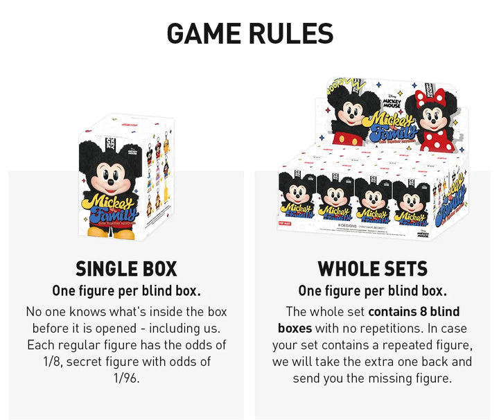 Mickey Family Cute Together Keychain Series Figures