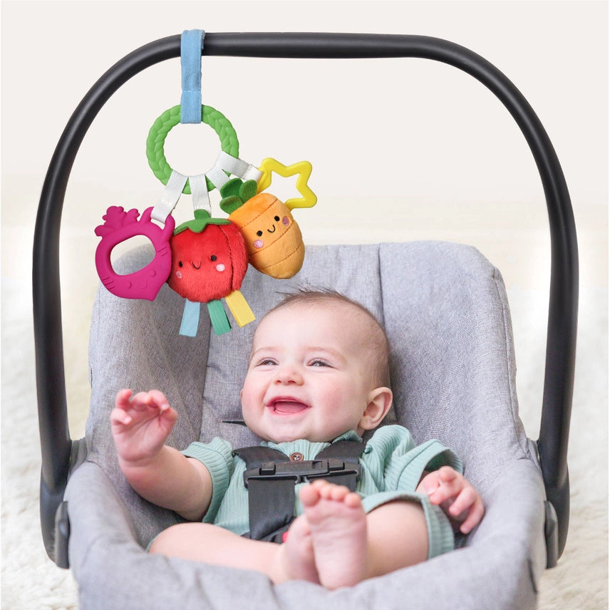 Bitzy Busy Ring™ Teething Activity Toy - Veggie