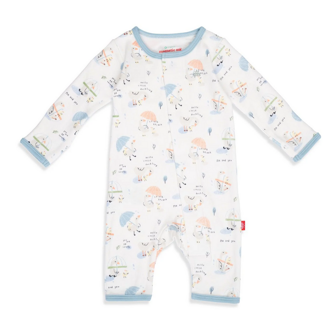 Little duckling organic cotton magnetic fuss free coverall