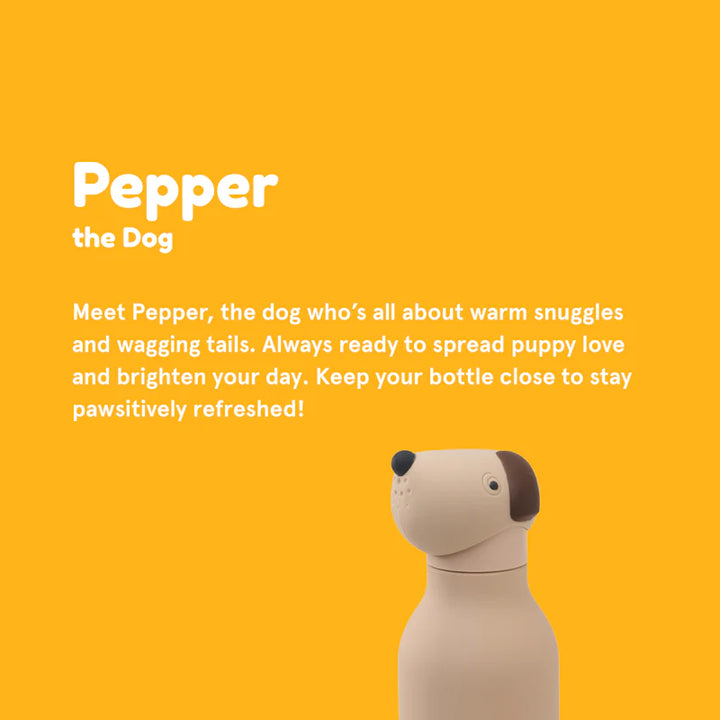 Beige Dog Bestie Bottle