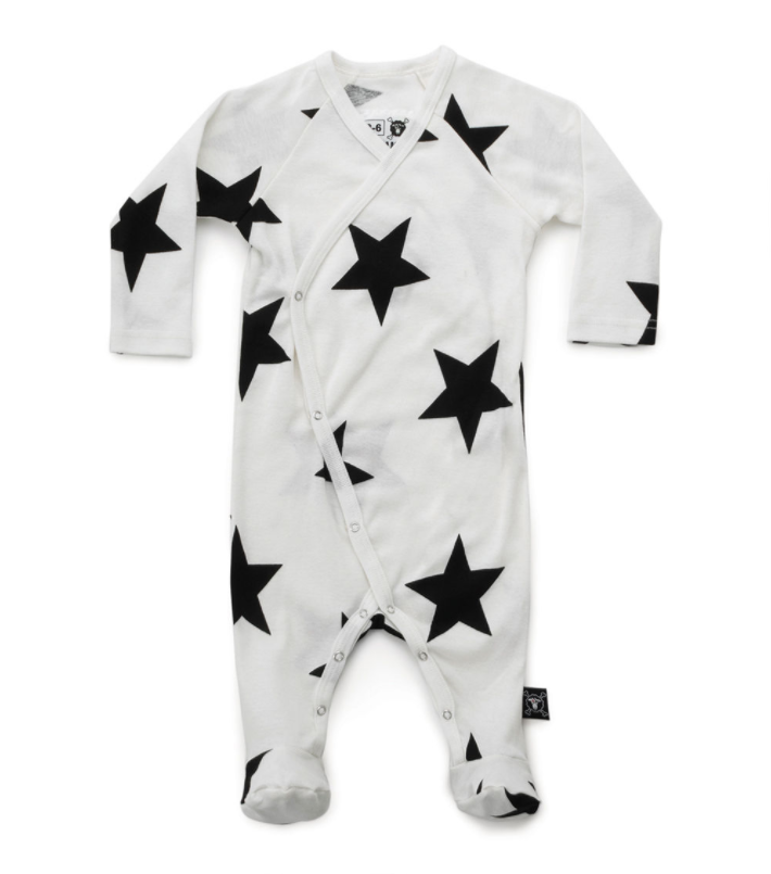 Star Footed Envelope Overall / White