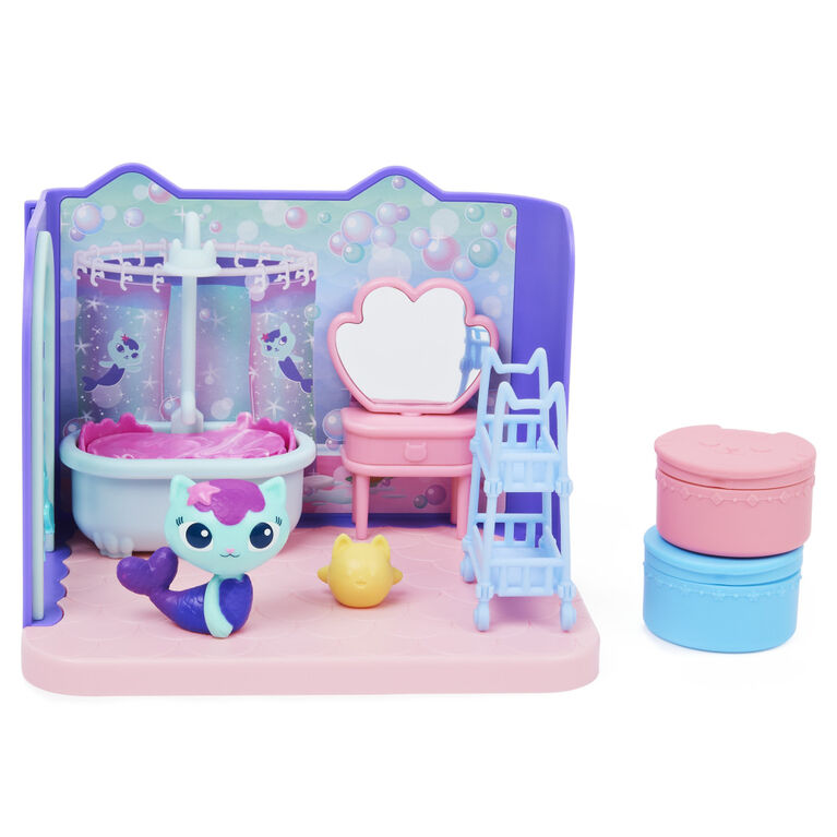 Primp and Pamper Bathroom with MerCat Figure