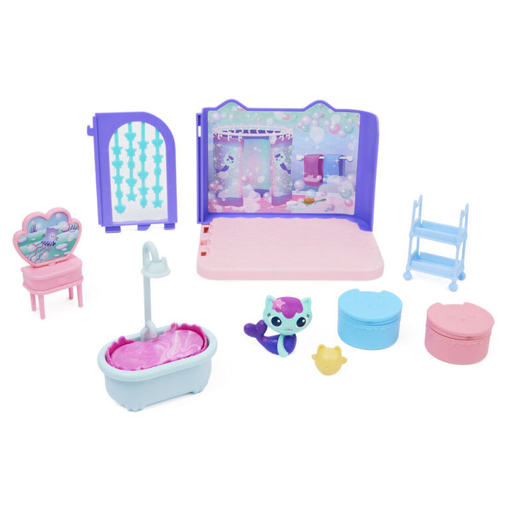 Primp and Pamper Bathroom with MerCat Figure