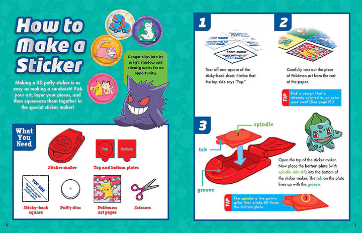 Pokemon Color-In 3D Stickers