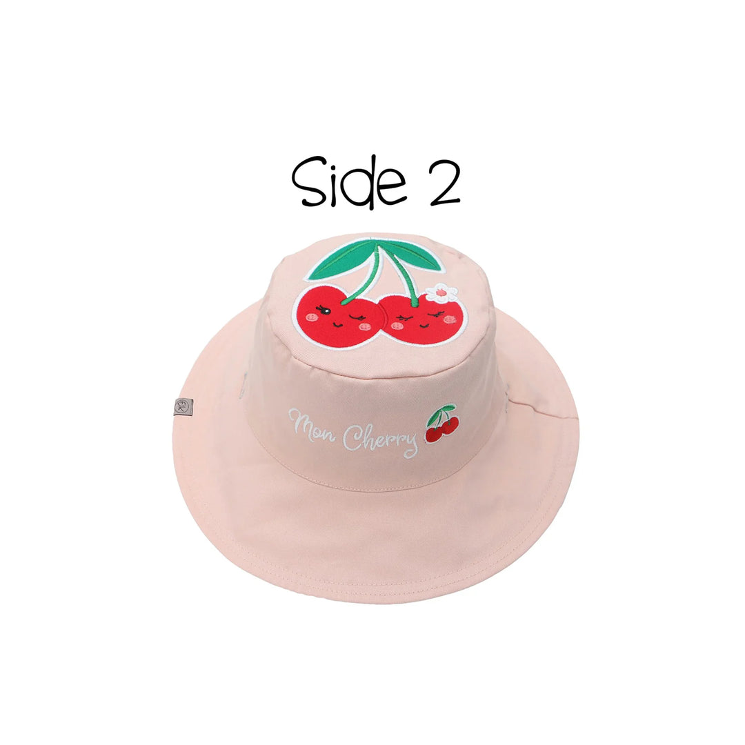 Kid's Reversible Sun Hat | Cat Cherry