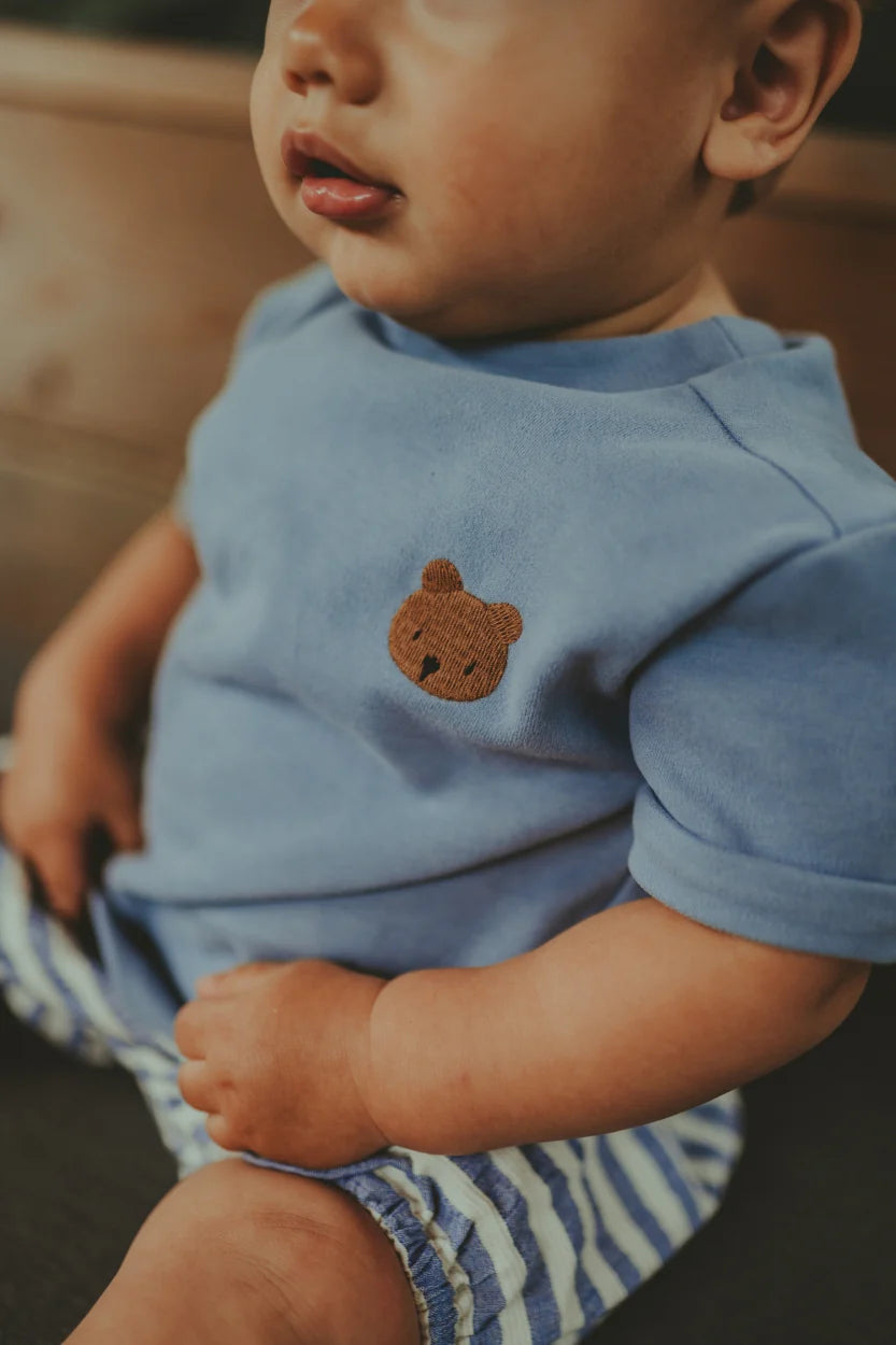 Jarne T-Shirt | Bear | Foggy Blue