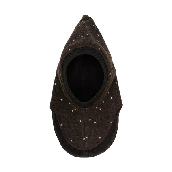 Balaclava All Over EMB Wool | Dark Brown Melange