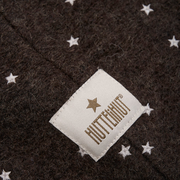 Balaclava All Over EMB Wool | Dark Brown Melange